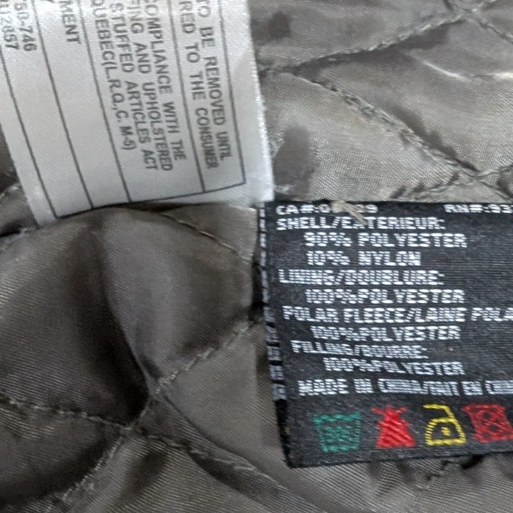 Alia Quilted Women's Jacket Small Gray  Fleece Lined Utility Coat Earth Tones - Picture 8 of 11